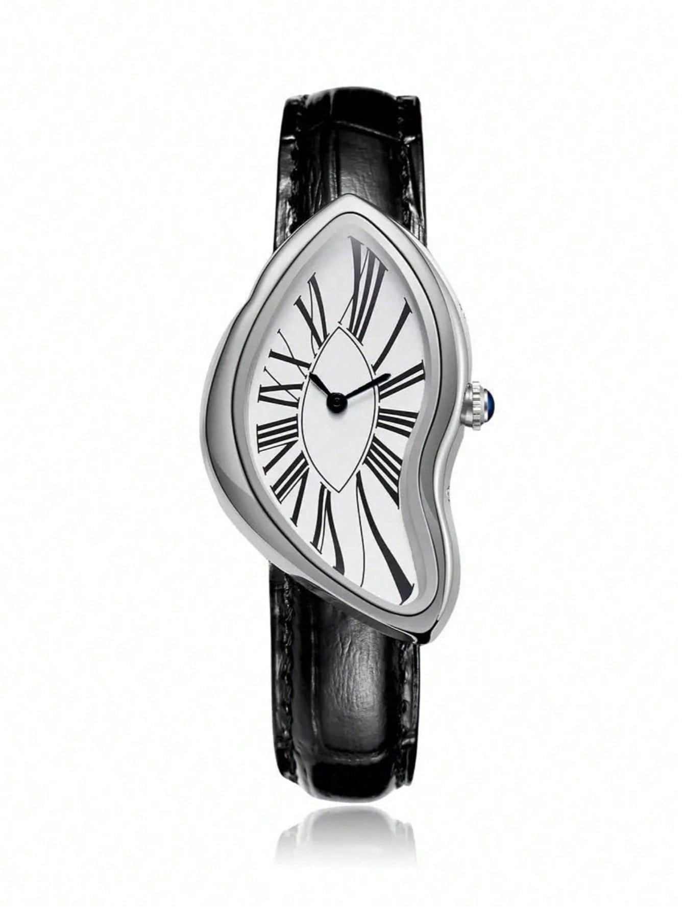Leather Watch Band Men - Orologio di Lusso Creative Melt per