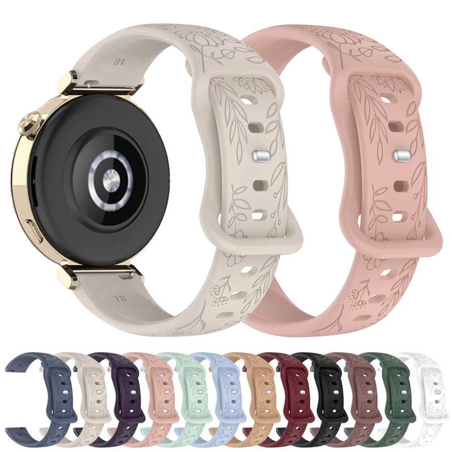 Silicone Watch Band 22Mm - Cinturino in silicone con fiori 3D