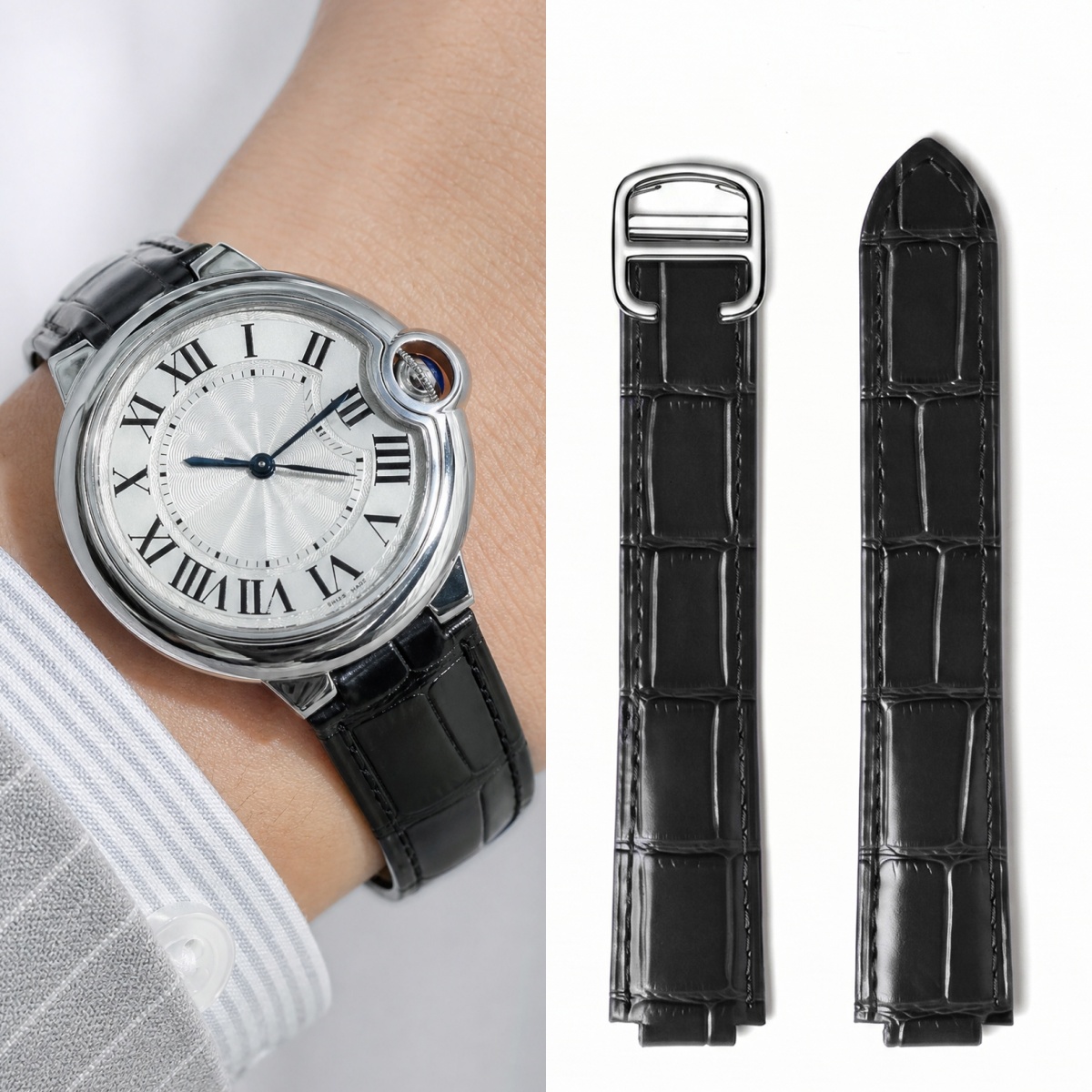 Cinturino in pelle speciale a  - Cartier Watch Ballon Bleu recensione e prezzo